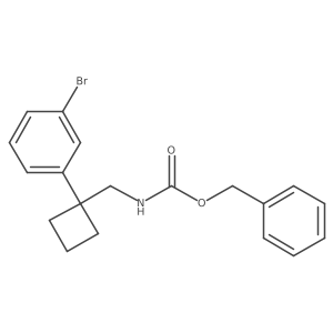 benzyl N-{[1-(3-bromophenyl)cyclobutyl]methyl}carbamate结构式