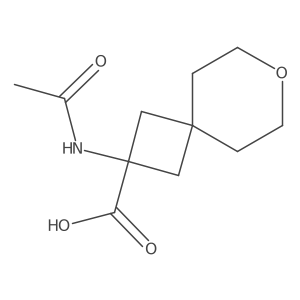 2-Acetamido-7-oxaspiro[3.5]nonane-2-carboxylic acid结构式