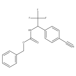 benzyl N-[1-(4-cyanophenyl)-2,2,2-trifluoroethyl]carbamate结构式