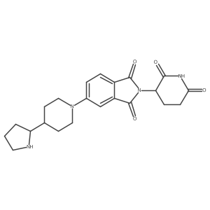 2-(2,6-dioxopiperidin-3-yl)-5-[4-(pyrrolidin-2-yl)piperidin-1-yl]-2,3-dihydro-1H-isoindole-1,3-dione Structure