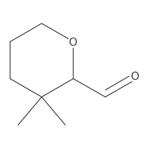 3,3-Dimethyltetrahydro-2H-pyran-2-carbaldehyde Structure