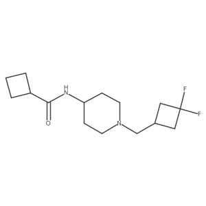 N-{1-[(3,3-difluorocyclobutyl)methyl]piperidin-4-yl}cyclobutanecarboxamide Structure
