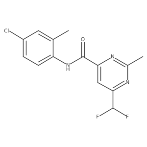 N-(4-chloro-2-methylphenyl)-6-(difluoromethyl)-2-methylpyrimidine-4-carboxamide Structure