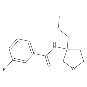 3-fluoro-N-[3-(methoxymethyl)oxolan-3-yl]benzamide结构式