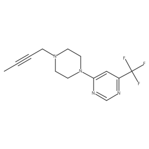 4-[4-(But-2-yn-1-yl)piperazin-1-yl]-6-(trifluoromethyl)pyrimidine结构式