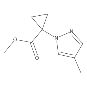 Cyclopropanecarboxylic acid, 1-(4-methyl-1H-pyrazol-1-yl)-, methyl ester结构式