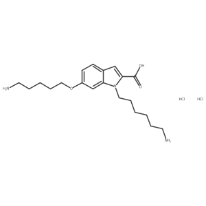 1-(6-Aminohexyl)-6-[(5-aminopentyl)oxy]-1h-indole-2-carboxylic acid dihydrochloride Structure