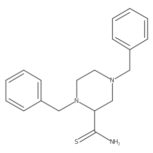 1,4-Bis(phenylmethyl)-2-piperazinecarbothioamide Structure