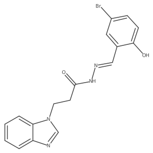 (Z)-3-(1H-benzo[d]imidazol-1-yl)-N'-(5-bromo-2-hydroxybenzylidene)propanehydrazide Structure
