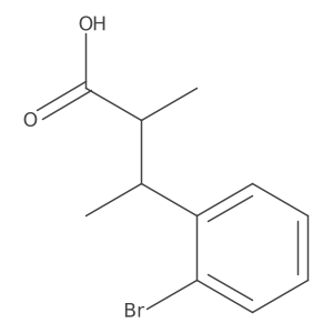 2-Bromo-I+/-,I(2)-dimethylbenzenepropanoic acid结构式