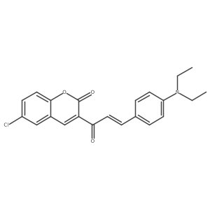 6-chloro-3-[(2E)-3-[4-(diethylamino)phenyl]prop-2-enoyl]-2H-chromen-2-one Structure
