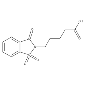 5-(1,1-Dioxido-3-oxo-1,2-benzisothiazol-2(3H)-yl)pentanoic acid Structure