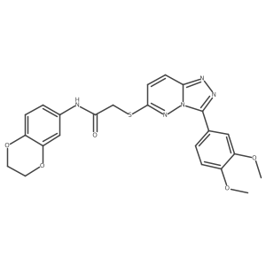 N-(2,3-dihydrobenzo[b][1,4]dioxin-6-yl)-2-((3-(3,4-dimethoxyphenyl)-[1,2,4]triazolo[4,3-b]pyridazin-6-yl)thio)acetamide Structure
