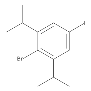 2-Bromo-5-iodo-1,3-bis(1-methylethyl)benzene结构式
