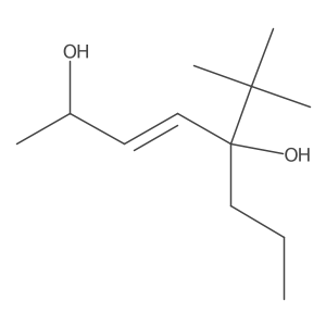 (3Z)-5-(1,1-Dimethylethyl)-3-octene-2,5-diol结构式