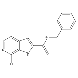 N-benzyl-7-chloro-1H-pyrrolo[2,3-c]pyridine-2-carboxamide结构式