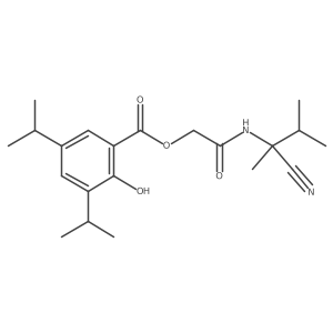 [(1-Cyano-1,2-dimethylpropyl)carbamoyl]methyl 2-hydroxy-3,5-bis(propan-2-yl)benzoate Structure