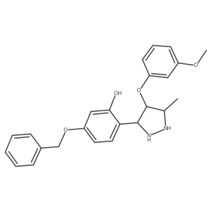 2-[4-(3-Methoxyphenoxy)-5-methylpyrazolidin-3-yl]-5-phenylmethoxyphenol结构式