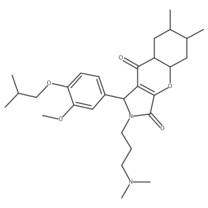 2-[3-(dimethylamino)propyl]-1-[3-methoxy-4-(2-methylpropoxy)phenyl]-6,7-dimethyl-4a,5,6,7,8,8a-hexahydro-1H-chromeno[2,3-c]pyrrole-3,9-dione Structure