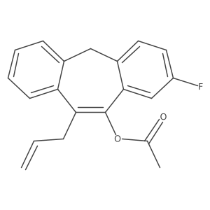 (6-Fluoro-10-prop-2-enyl-9-tricyclo[9.4.0.03,8]pentadeca-1(15),3(8),4,6,9,11,13-heptaenyl) acetate Structure