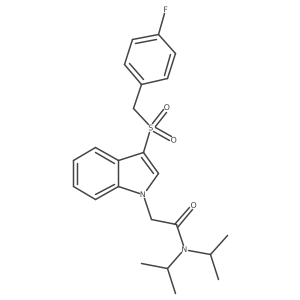 2-(3-((4-fluorobenzyl)sulfonyl)-1H-indol-1-yl)-N,N-diisopropylacetamide Structure