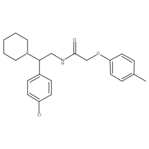 N-[2-(4-chlorophenyl)-2-(piperidin-1-yl)ethyl]-2-(4-methylphenoxy)acetamide Structure
