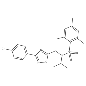 N-{[3-(4-chlorophenyl)-1,2,4-oxadiazol-5-yl]methyl}-2,4,6-trimethyl-N-(propan-2-yl)benzenesulfonamide结构式