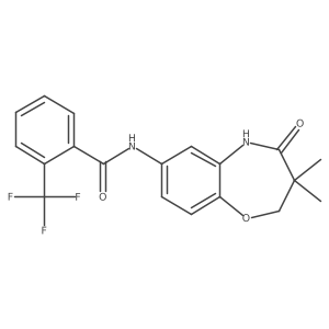 N-(3,3-dimethyl-4-oxo-2,3,4,5-tetrahydrobenzo[b][1,4]oxazepin-7-yl)-2-(trifluoromethyl)benzamide Structure