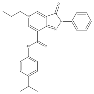 N-(4-isopropylphenyl)-3-oxo-2-phenyl-5-propyl-3,5-dihydro-2H-pyrazolo[4,3-c]pyridine-7-carboxamide Structure