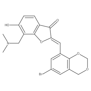 (Z)-2-((6-bromo-4H-benzo[d][1,3]dioxin-8-yl)methylene)-7-((dimethylamino)methyl)-6-hydroxybenzofuran-3(2H)-one结构式