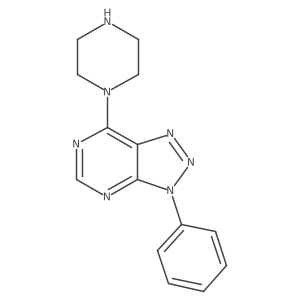 3-phenyl-7-piperazin-1-yl-3H-[1,2,3]triazolo[4,5-d]pyrimidine Structure