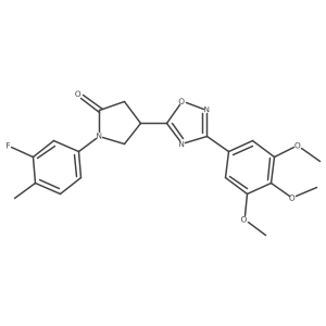 1-(3-Fluoro-4-methylphenyl)-4-[3-(3,4,5-trimethoxyphenyl)-1,2,4-oxadiazol-5-yl]pyrrolidin-2-one Structure