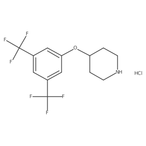 4-[3,5-Bis(trifluoromethyl)phenoxy]piperidine hydrochloride Structure