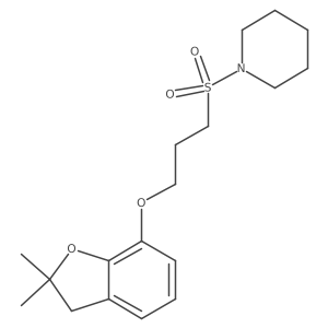 1-((3-((2,2-Dimethyl-2,3-dihydrobenzofuran-7-yl)oxy)propyl)sulfonyl)piperidine Structure