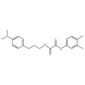 N1-(3-chloro-4-fluorophenyl)-N2-(3-(4-(dimethylamino)phenyl)propyl)oxalamide Structure