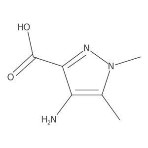 4-amino-1,5-dimethyl-1H-pyrazole-3-carboxylic acid Structure