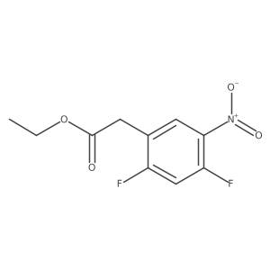 Ethyl 2-(2,4-difluoro-5-nitrophenyl)acetate Structure