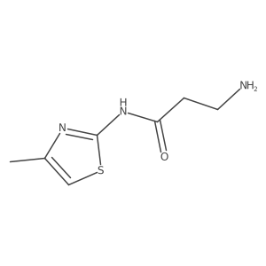 3-amino-N-(4-methyl-1,3-thiazol-2-yl)propanamide结构式