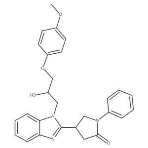 4-{1-[2-hydroxy-3-(4-methoxyphenoxy)propyl]-1H-benzimidazol-2-yl}-1-phenylpyrrolidin-2-one Structure