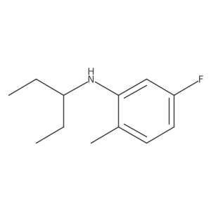5-fluoro-2-methyl-N-(pentan-3-yl)aniline结构式