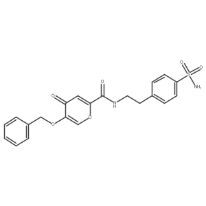 5-(benzyloxy)-4-oxo-N-(4-sulfamoylphenethyl)-4H-pyran-2-carboxamide Structure