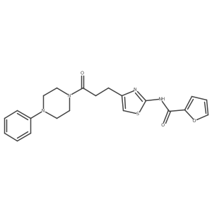 N-(4-(3-oxo-3-(4-phenylpiperazin-1-yl)propyl)thiazol-2-yl)furan-2-carboxamide Structure