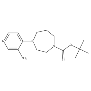 Tert-butyl 4-(3-aminopyridin-4-yl)-1,4-diazepane-1-carboxylate结构式