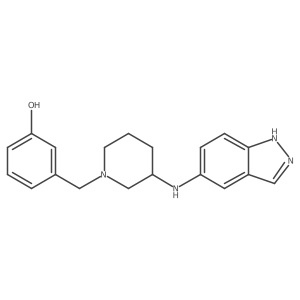 3-[[3-[(1H-Indazol-5-yl)amino]piperidin-1-yl]methyl]phenol结构式
