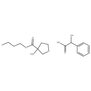 (s)-3-Amino-tetrahydro-furan-3-carboxylic acid butyl ester (s)-mandelic acid结构式