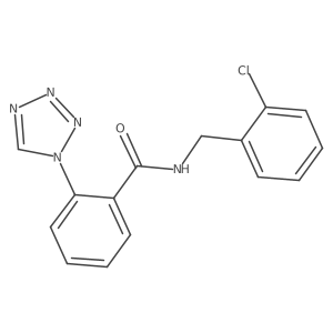 N-(2-chlorobenzyl)-2-(1H-tetrazol-1-yl)benzamide结构式