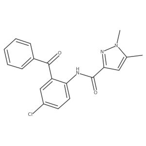 N-(2-benzoyl-4-chlorophenyl)-1,5-dimethyl-1H-pyrazole-3-carboxamide Structure