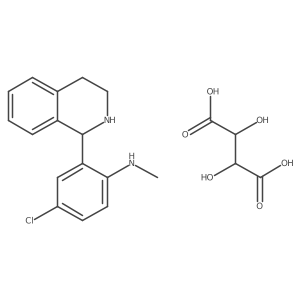 2,3-dihydroxybutanedioic acid; 4-chloro-N-methyl-2-(1,2,3,4-tetrahydroisoquinolin-1-yl)aniline Structure