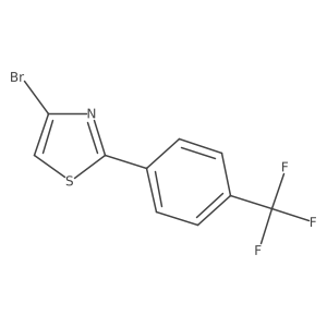 4-Bromo-2-(4-(trifluoromethyl)phenyl)thiazole结构式