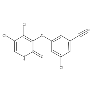 3-Chloro-5-[(4,5-dichloro-2-oxo-1,2-dihydropyridin-3-yl)oxy]benzonitrile Structure